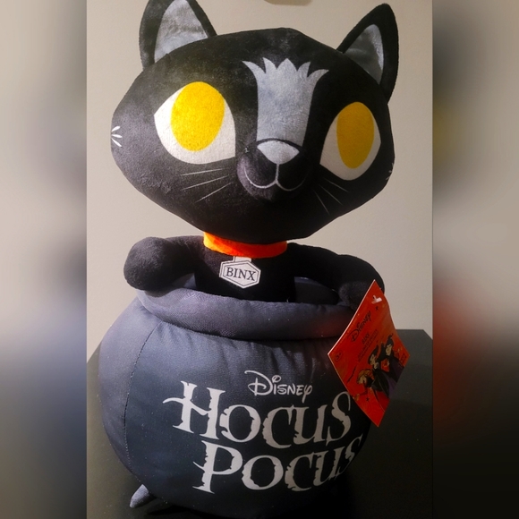 Disney Hocus Pocus Binx Black Cat Cauldron Halloween Home Decor - Picture 1 of 4